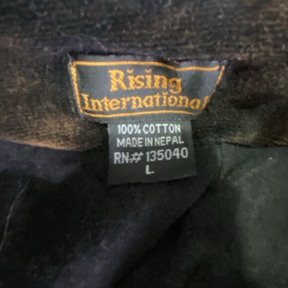 Rising International Large Embroidered Long Boho Hippie Art Velvet Jacket - Picture 7 of 7